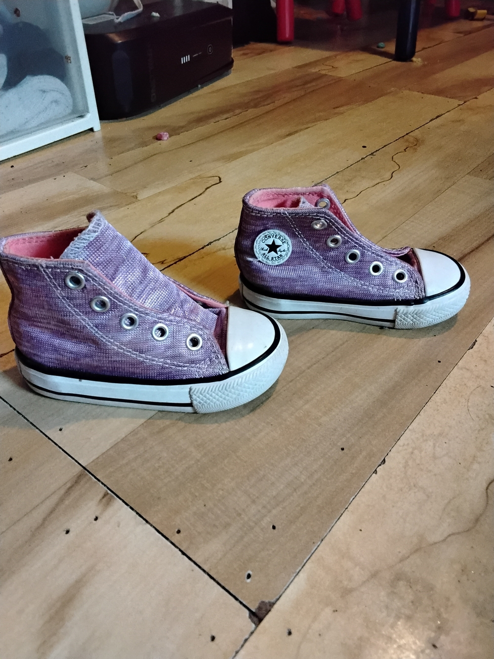 Converse Kids Purple-Orange High-Top Sneakers